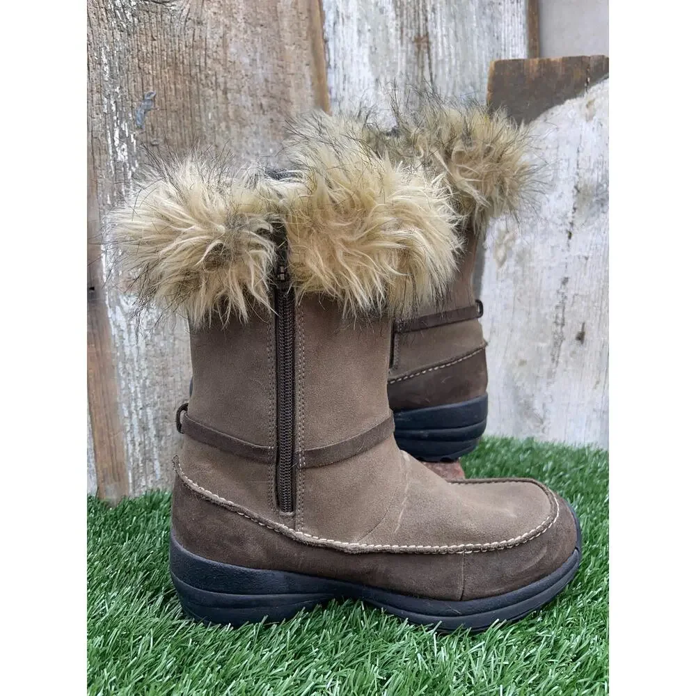SOREL Northern Lights Brown Suede Winter Snow Boots Women's 9